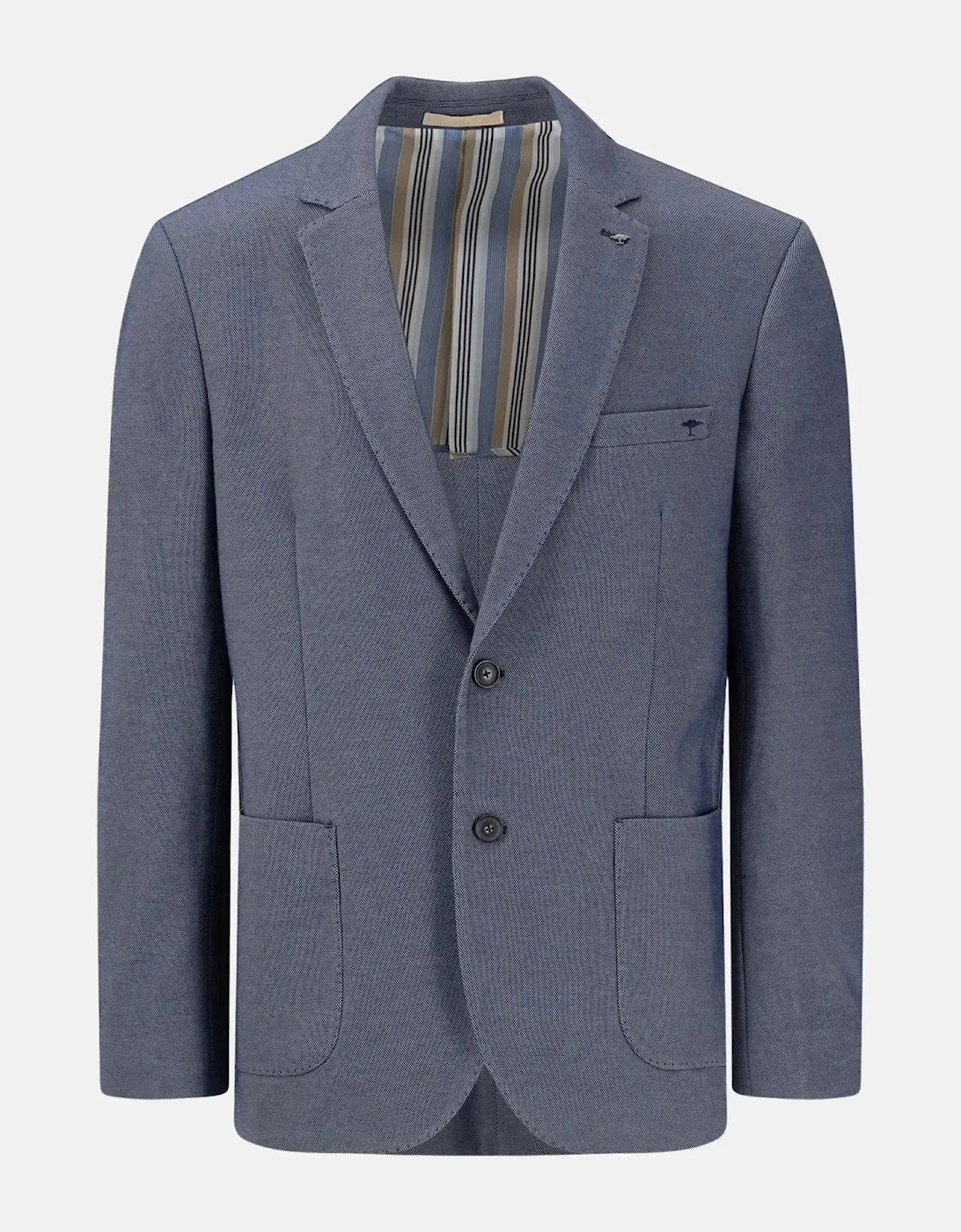 Structured Jersey Blazer Navy Melange