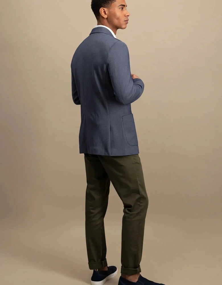 Structured Jersey Blazer Navy Melange