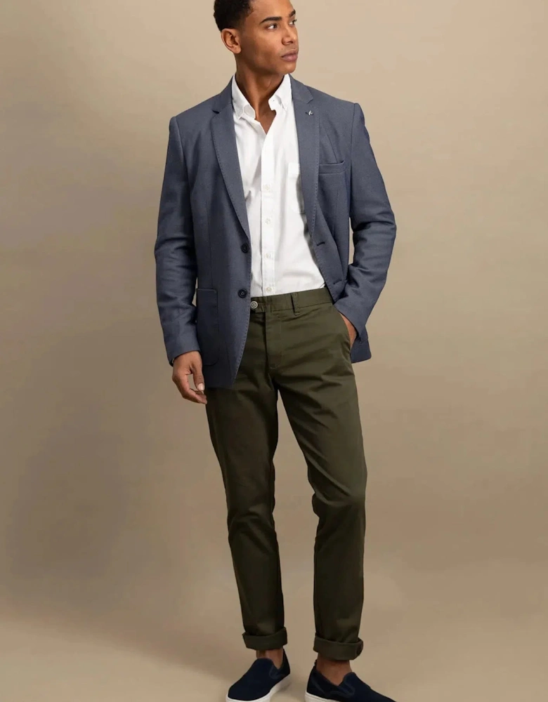 Structured Jersey Blazer Navy Melange