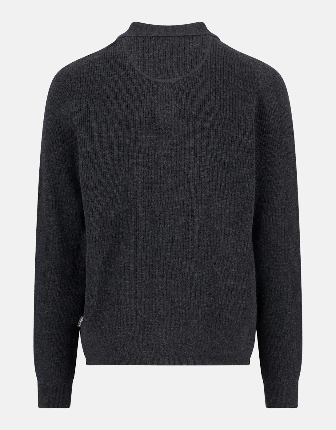 Merino Wool Cashmere Buttoned Cardigan Charcoal