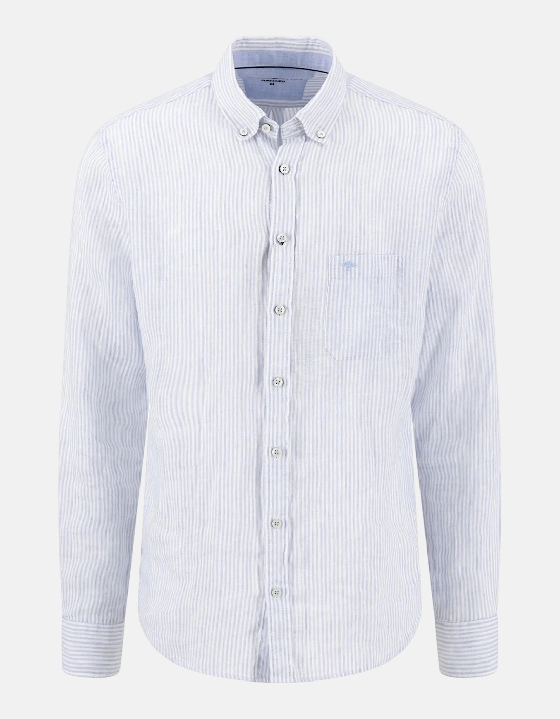 Bengal Stripe Pure Linen Button Down Shirt New Breeze