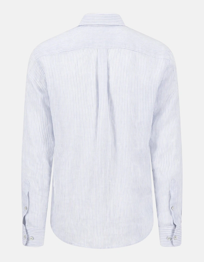 Bengal Stripe Pure Linen Button Down Shirt New Breeze