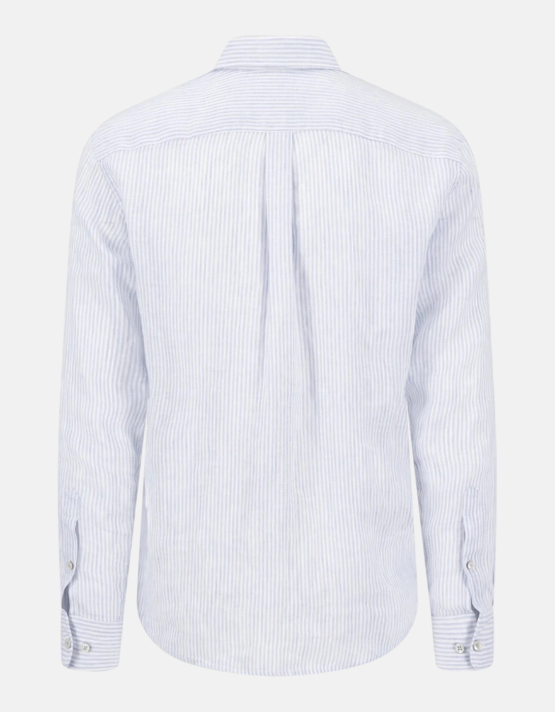 Bengal Stripe Pure Linen Button Down Shirt New Breeze