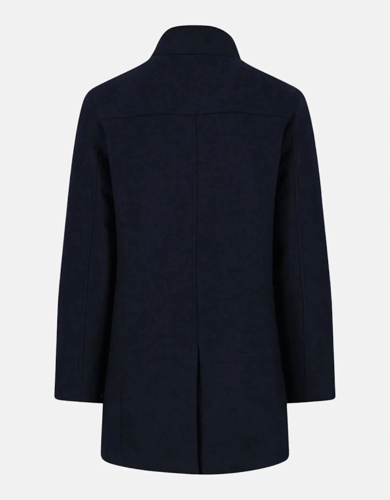 Standcollar Insert Wool Mix Coat Dark Navy