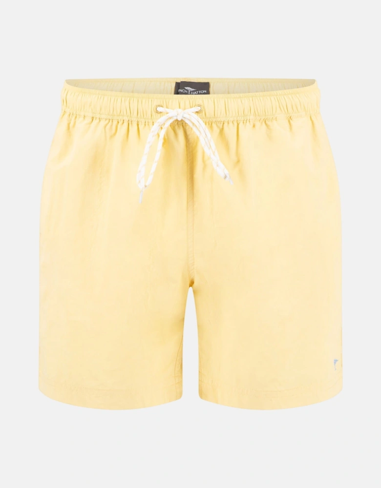 Solid Swim Shorts Pale Yellow