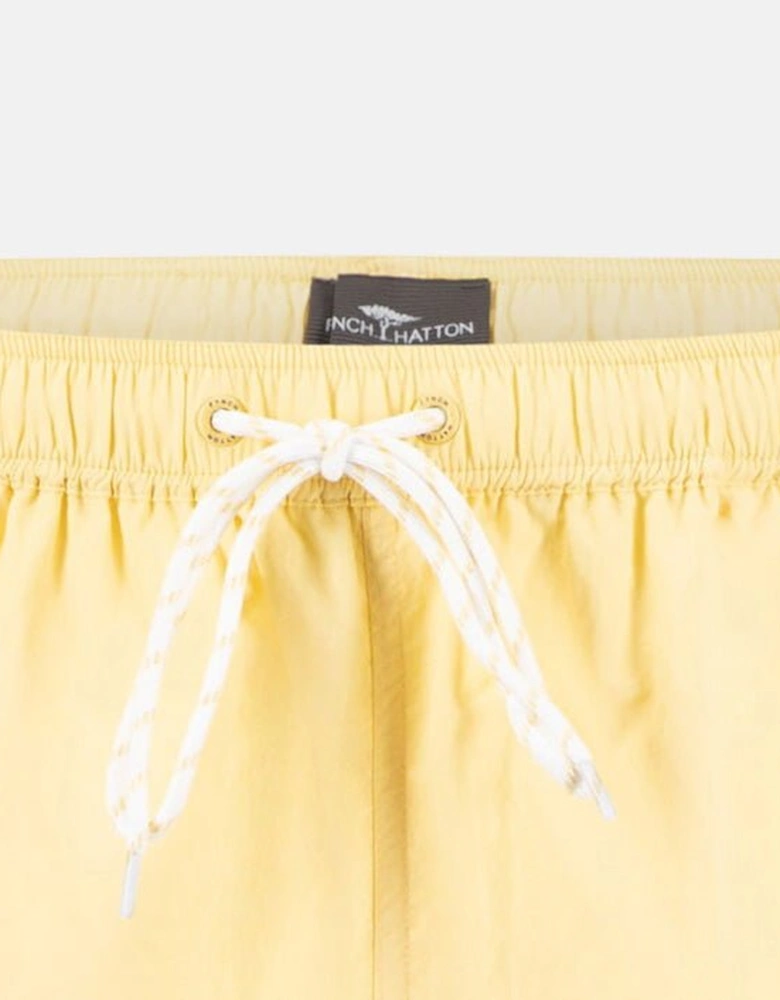 Solid Swim Shorts Pale Yellow