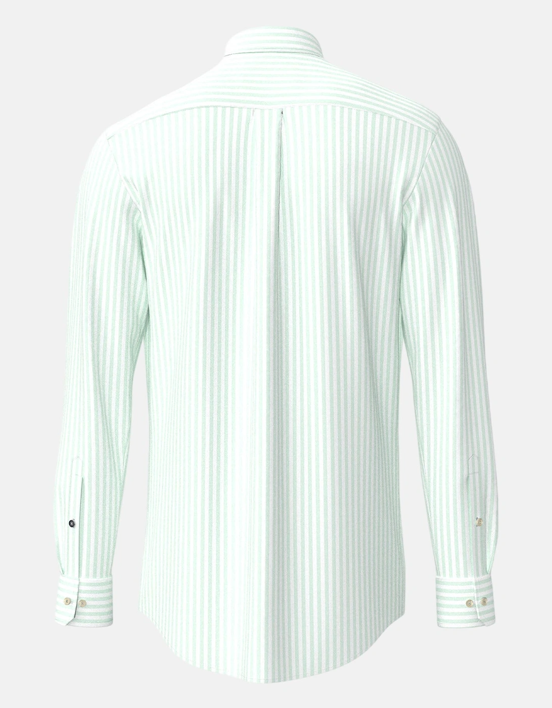 Cotton Oxford Stripe Button Down Shirt Mint