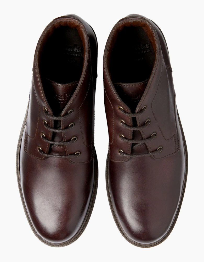 LOAKE GILBERT LEATHER BOOT DARK BROWN WAXY