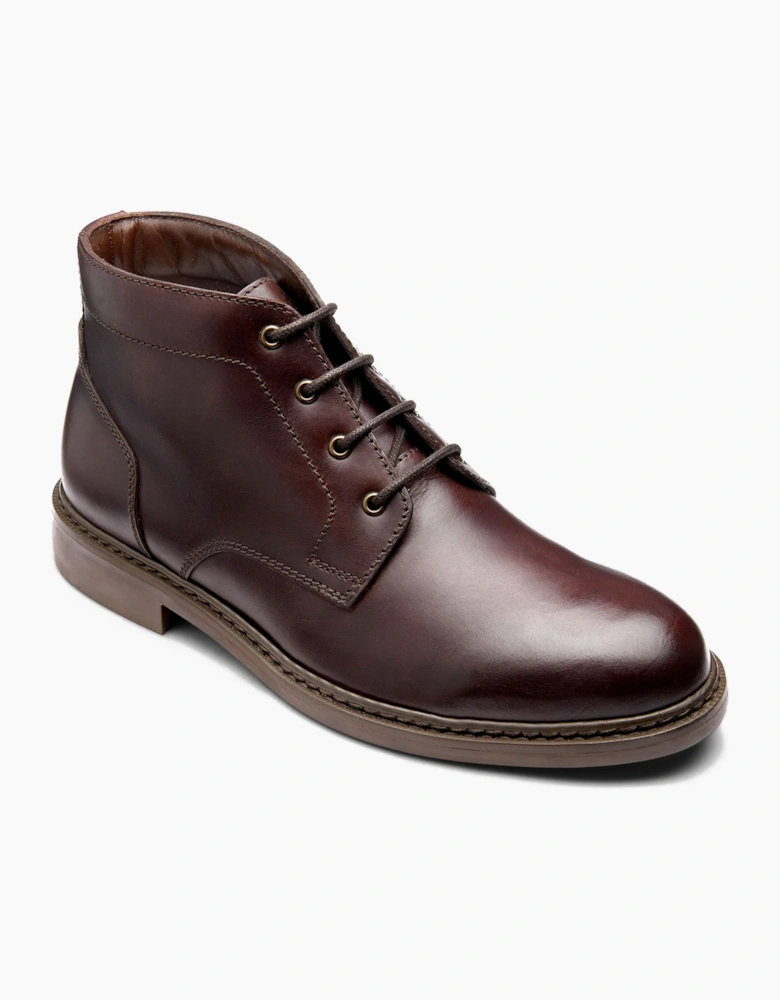 LOAKE GILBERT LEATHER BOOT DARK BROWN WAXY