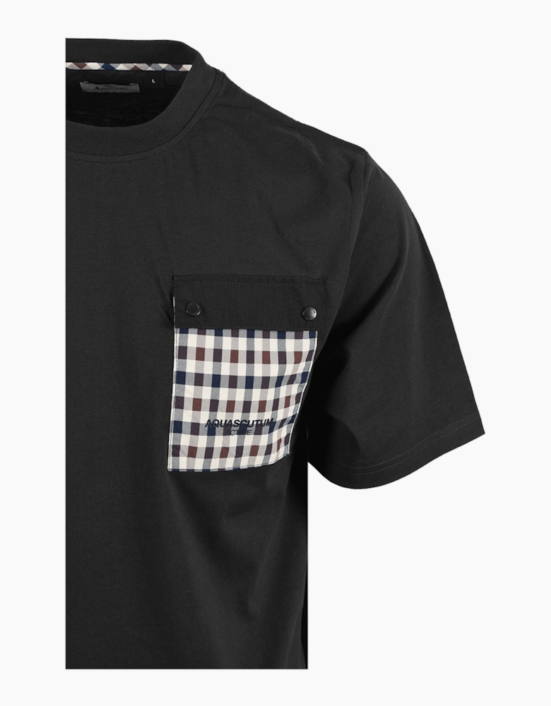 AQUASCUTUM TECH POCKET T-SHIRT BLACK