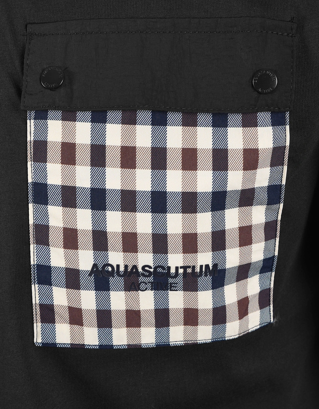 AQUASCUTUM TECH POCKET T-SHIRT BLACK