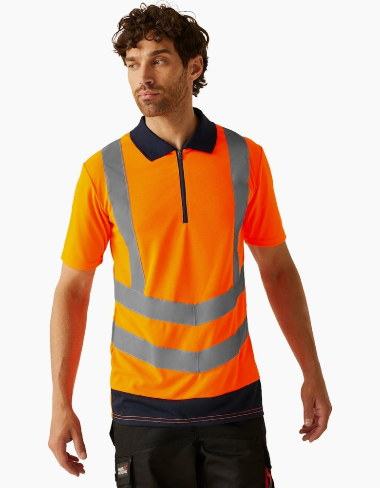Regatta Mens Hi-Vis Pro Short Sleeve Polo Shirt