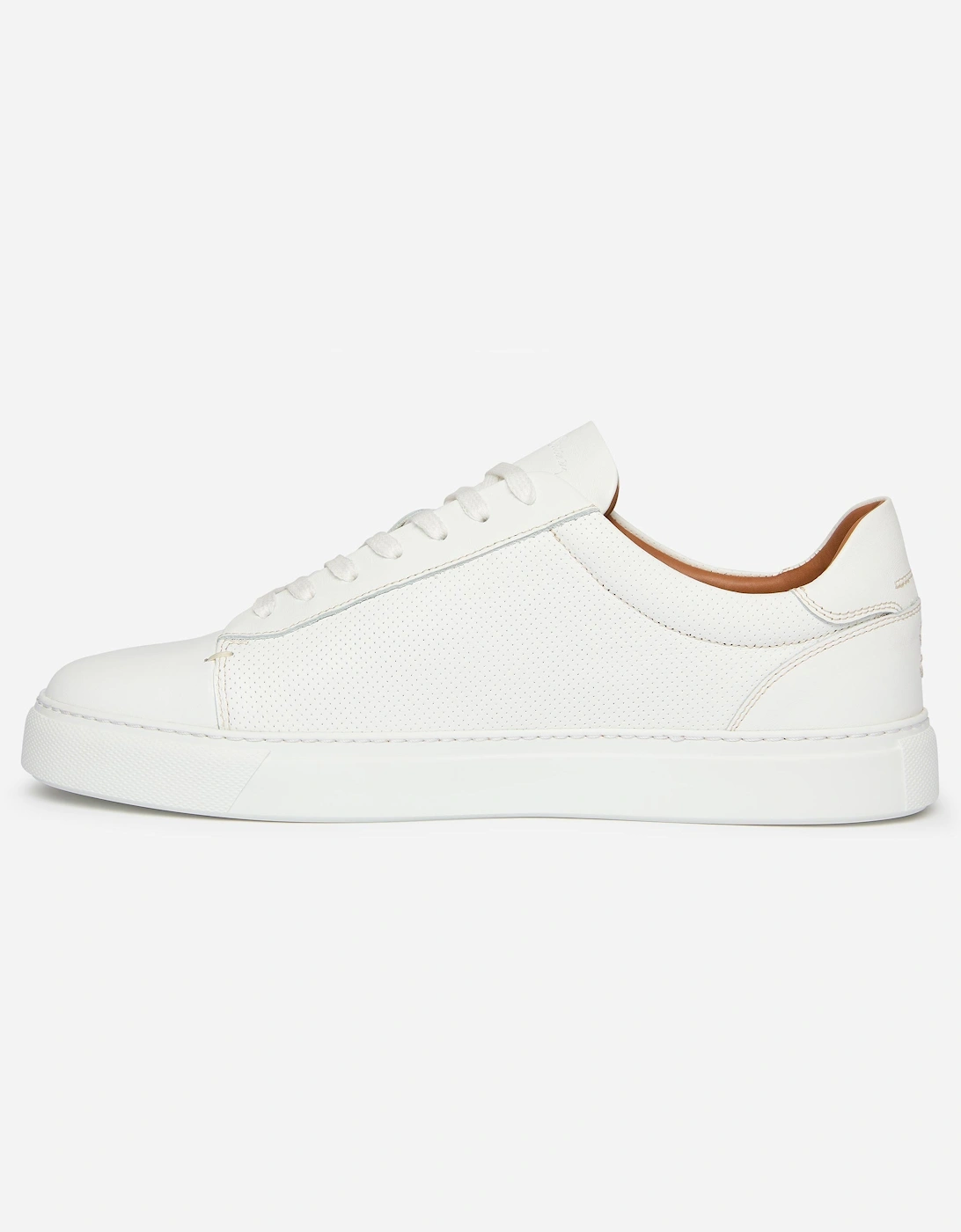 Oliver Sweeney Almada Mens Perforated Leather Trainers - White