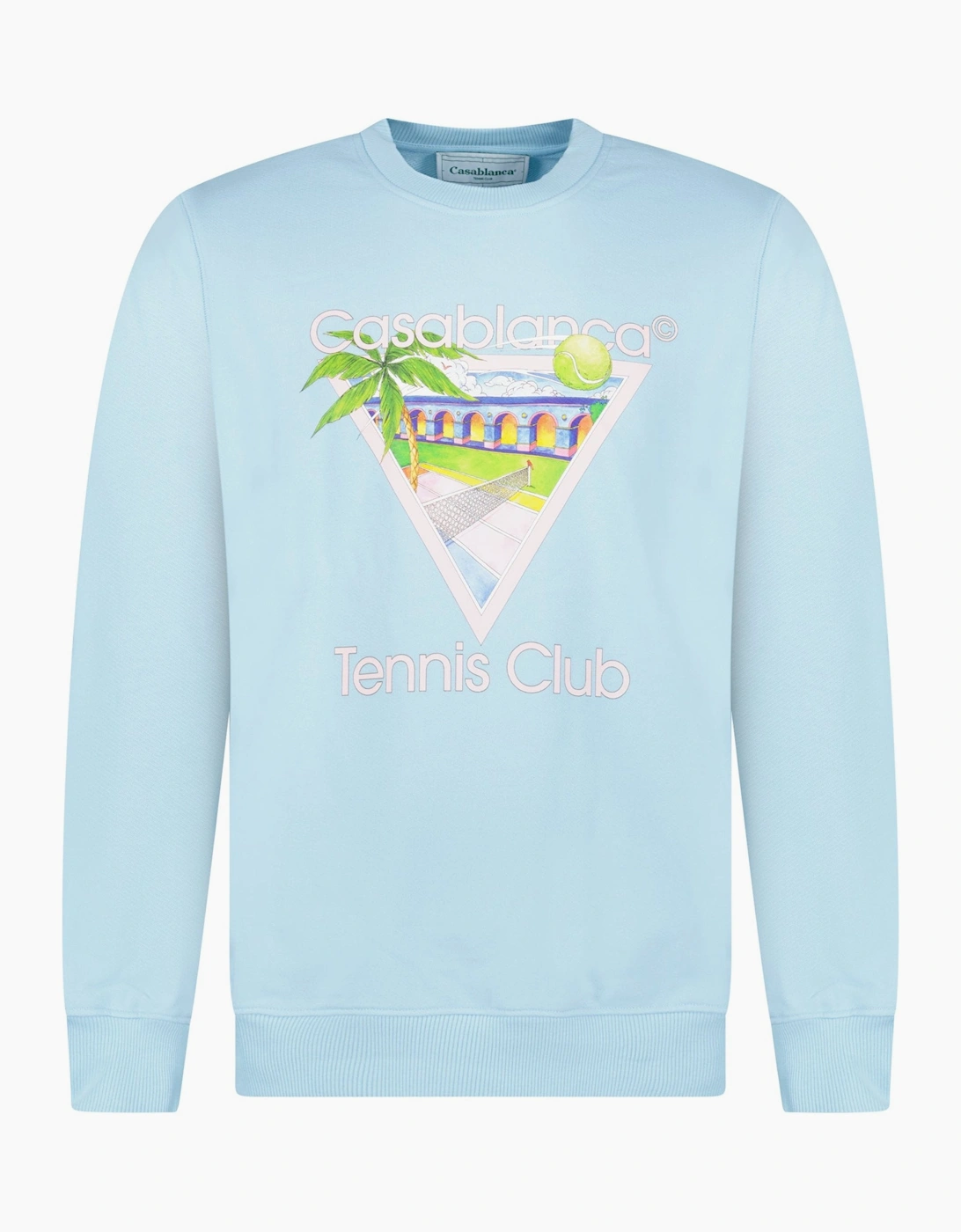 Casablanca Men's Casablanca ‘Tennis Club’ Graphic Sweatshirt in Baby Blue