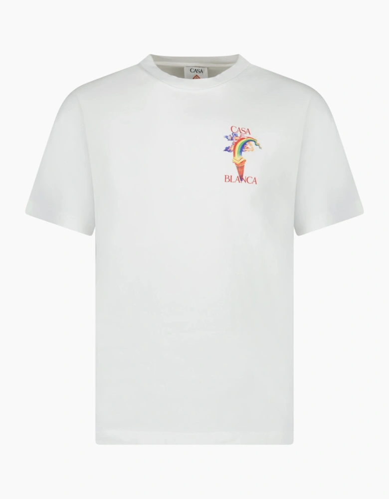 Casablanca Nature Teacher Organic Cotton T-Shirt in White