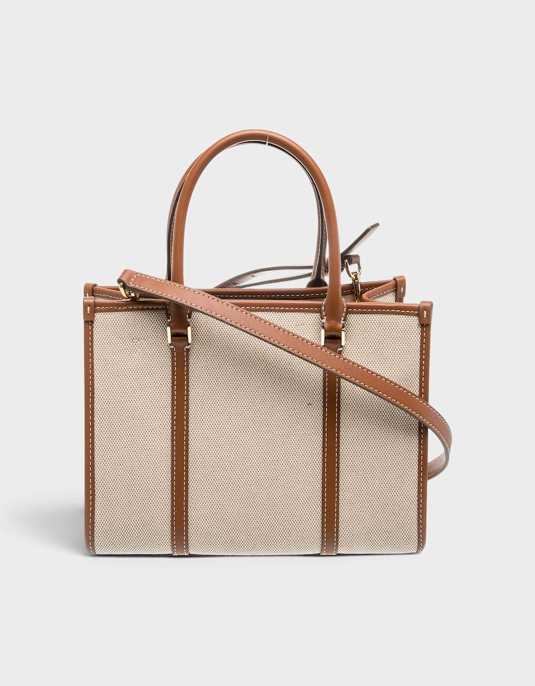 Canvas Top Handle Bag Beige