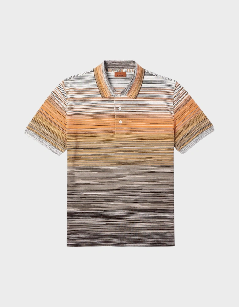Space-Dyed Cotton Piqué Polo-Shirt Multi