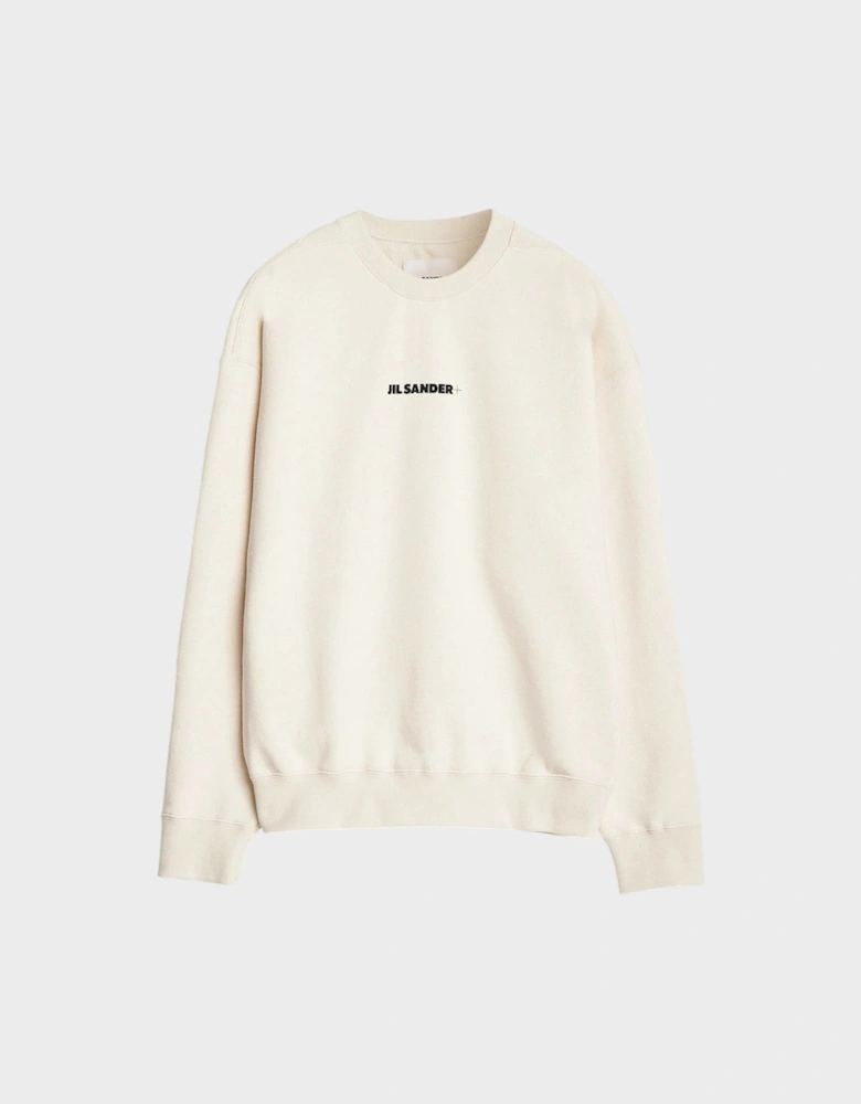 Terry Logo Sweatshirt Cream