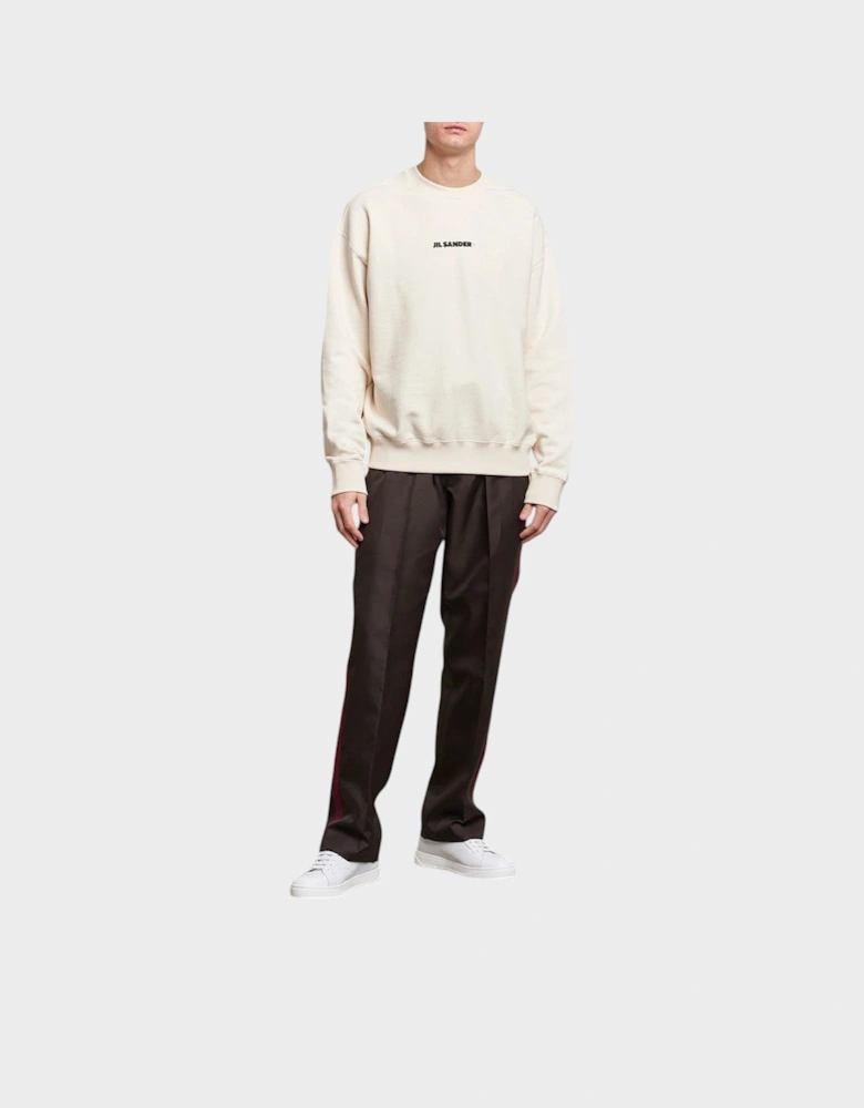 Terry Logo Sweatshirt Cream