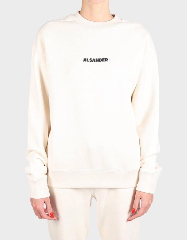 Terry Logo Sweatshirt Cream