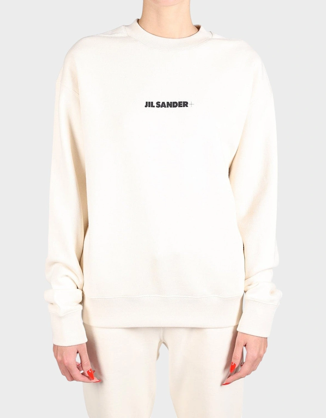 Terry Logo Sweatshirt Cream