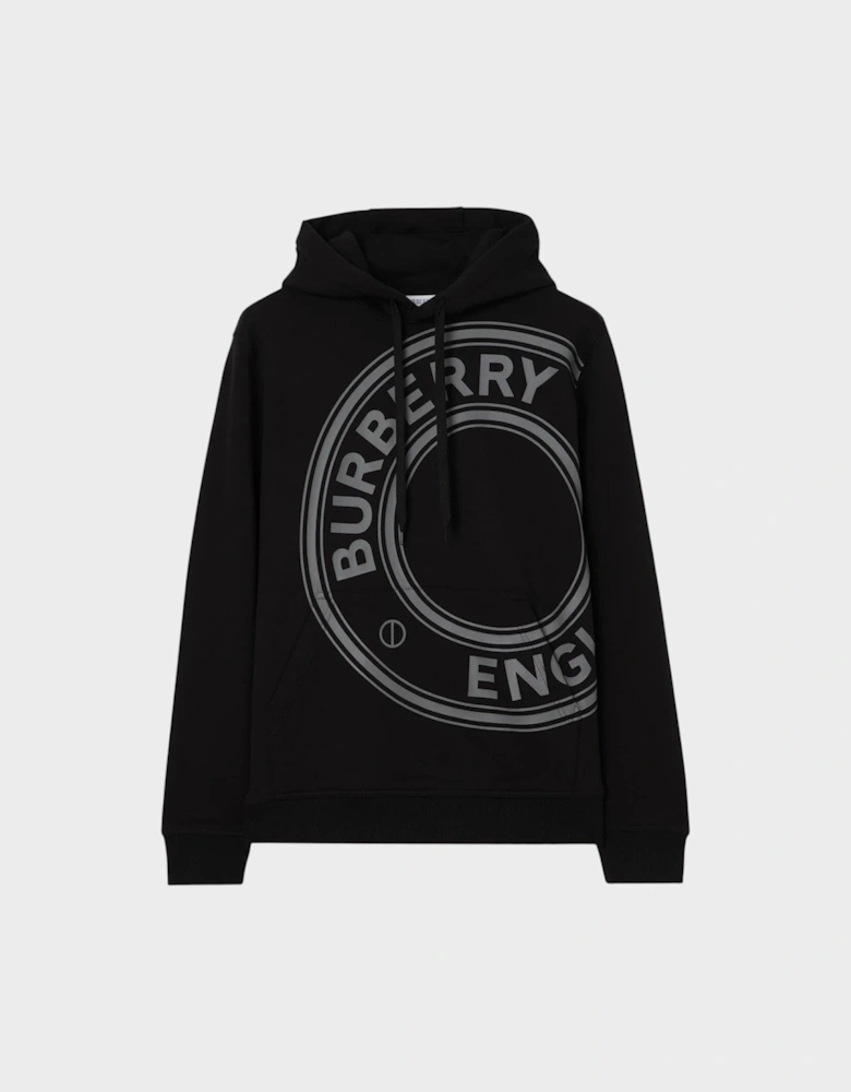Farley Print Hoodie Black