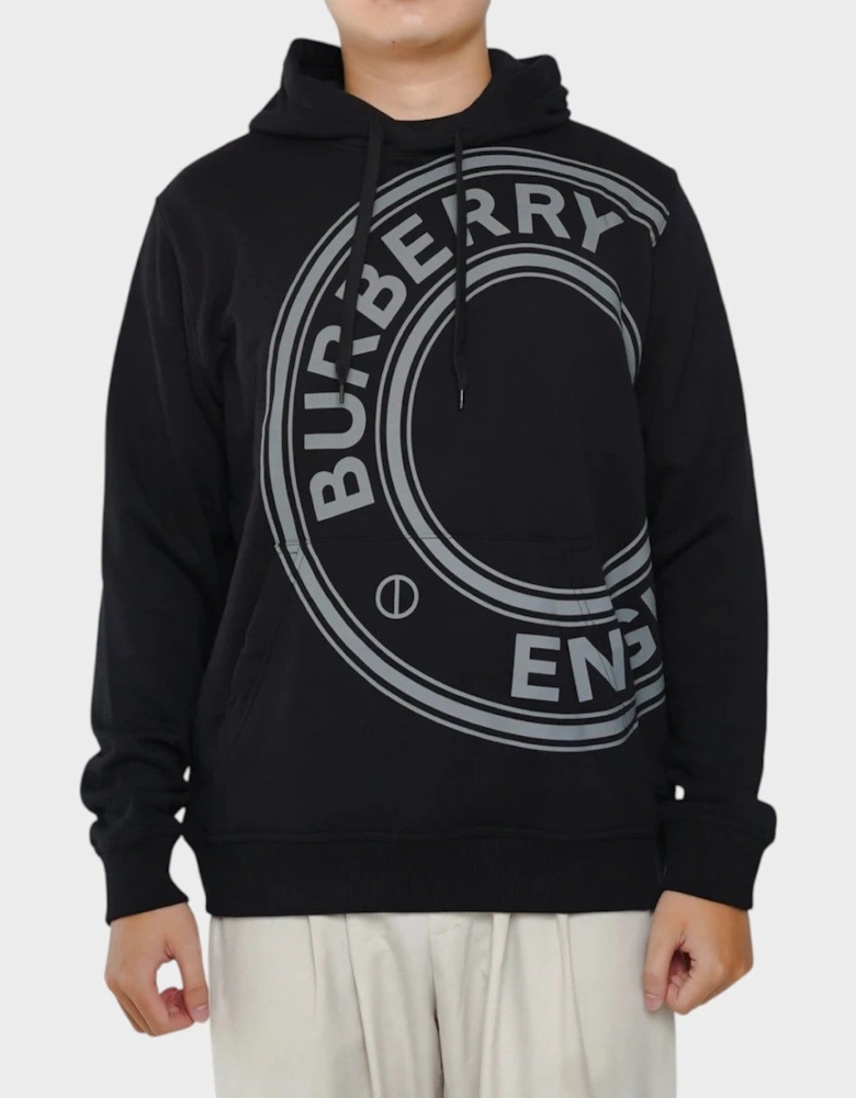 Farley Print Hoodie Black