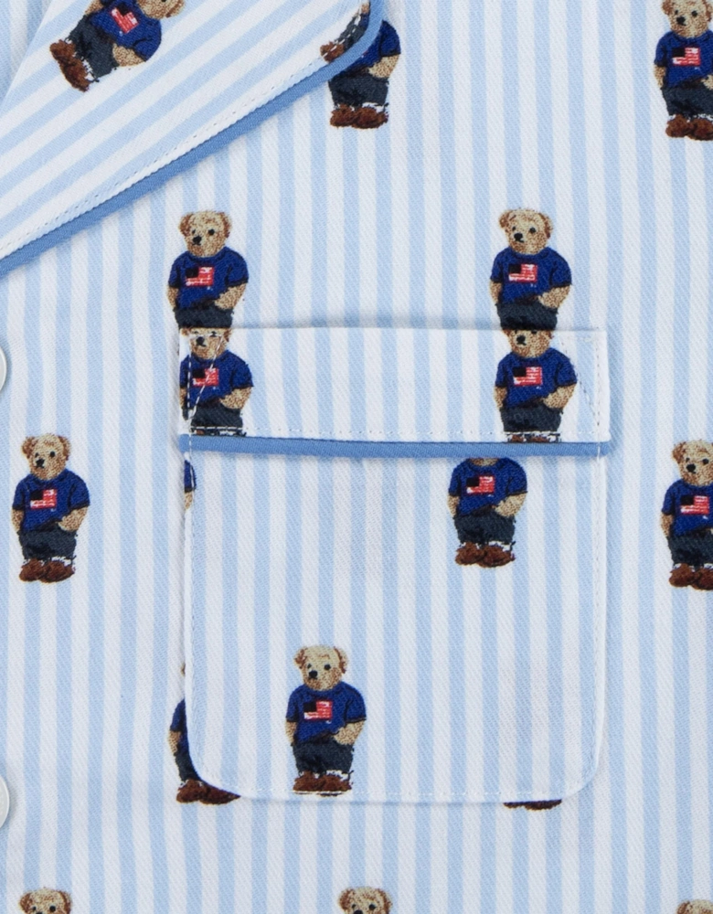 Ralph Lauren Boys Bear Short Pyjamas Set in Blue