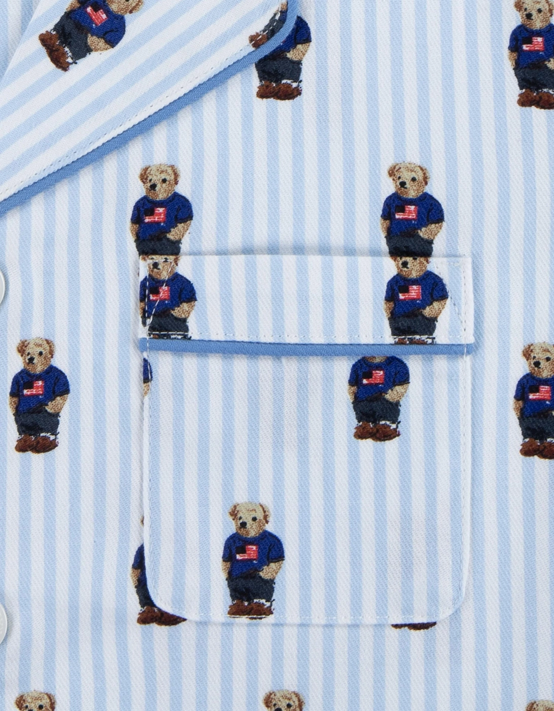 Ralph Lauren Boys Bear Short Pyjamas Set in Blue
