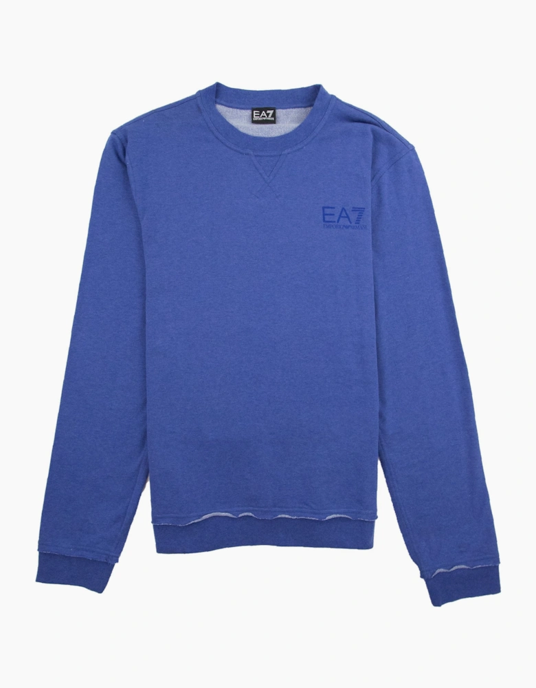 EA7 Small Logo Crewneck Sweatshirt True Blue