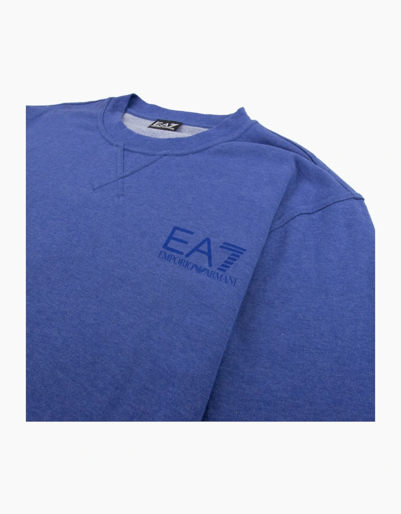EA7 Small Logo Crewneck Sweatshirt True Blue