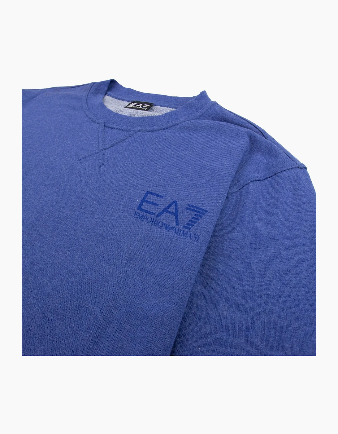 EA7 Small Logo Crewneck Sweatshirt True Blue