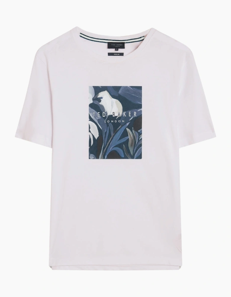 Ted Baker Justino Box Print White Graphic T-Shirt