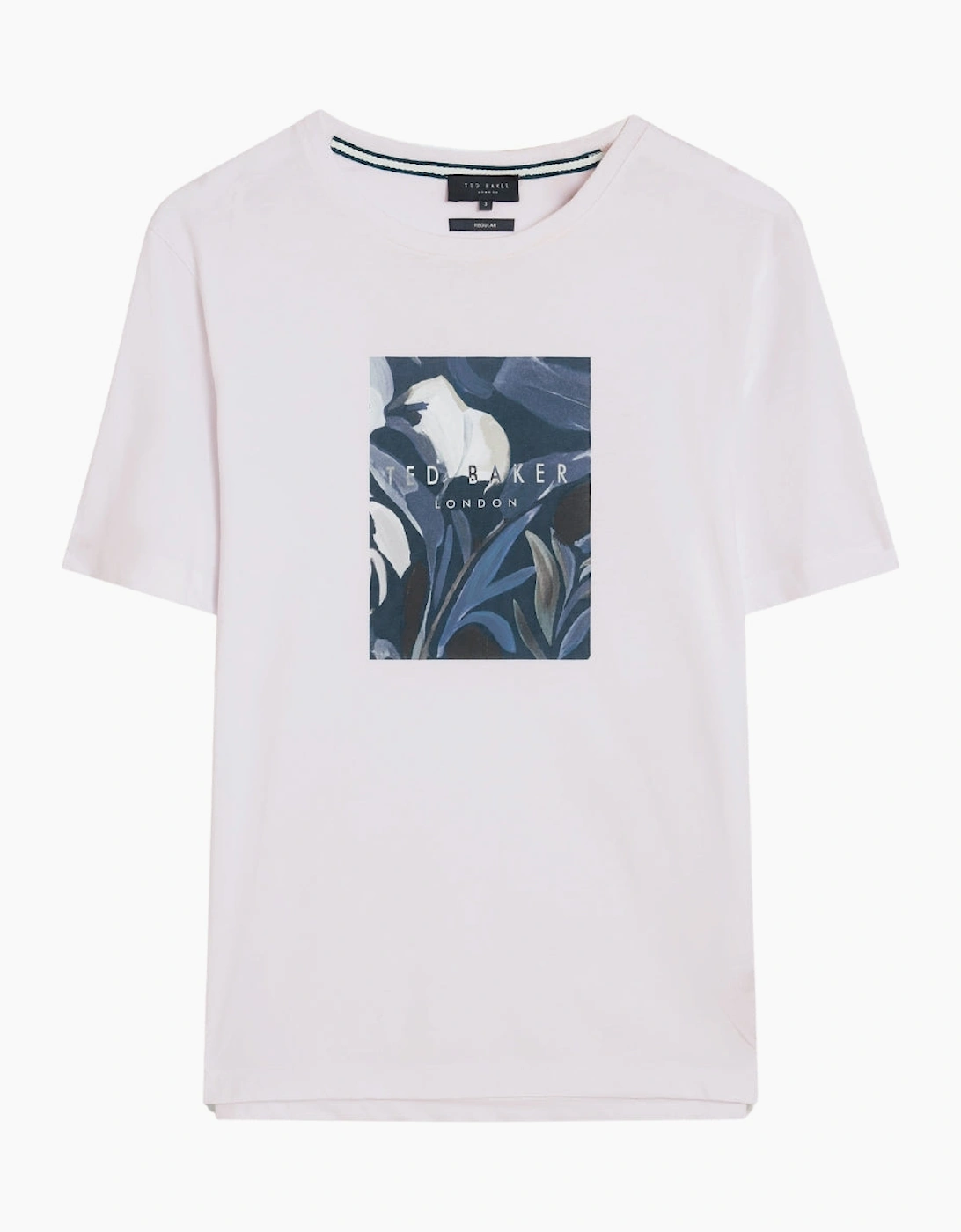 Ted Baker Justino Box Print White Graphic T-Shirt