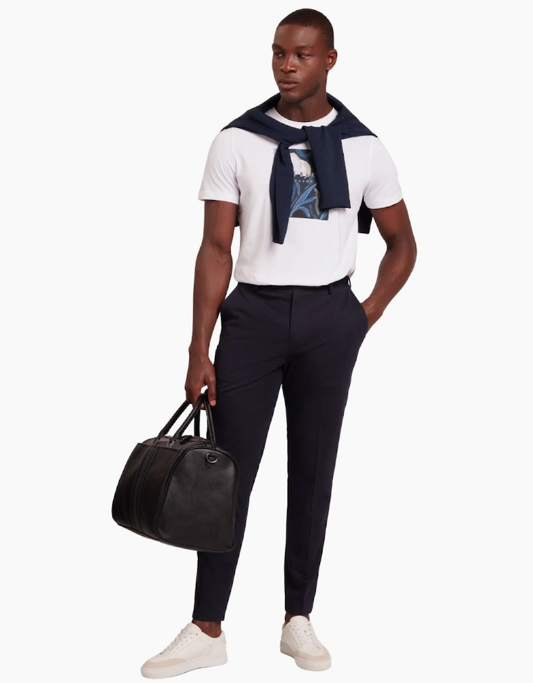 Ted Baker Justino Box Print White Graphic T-Shirt