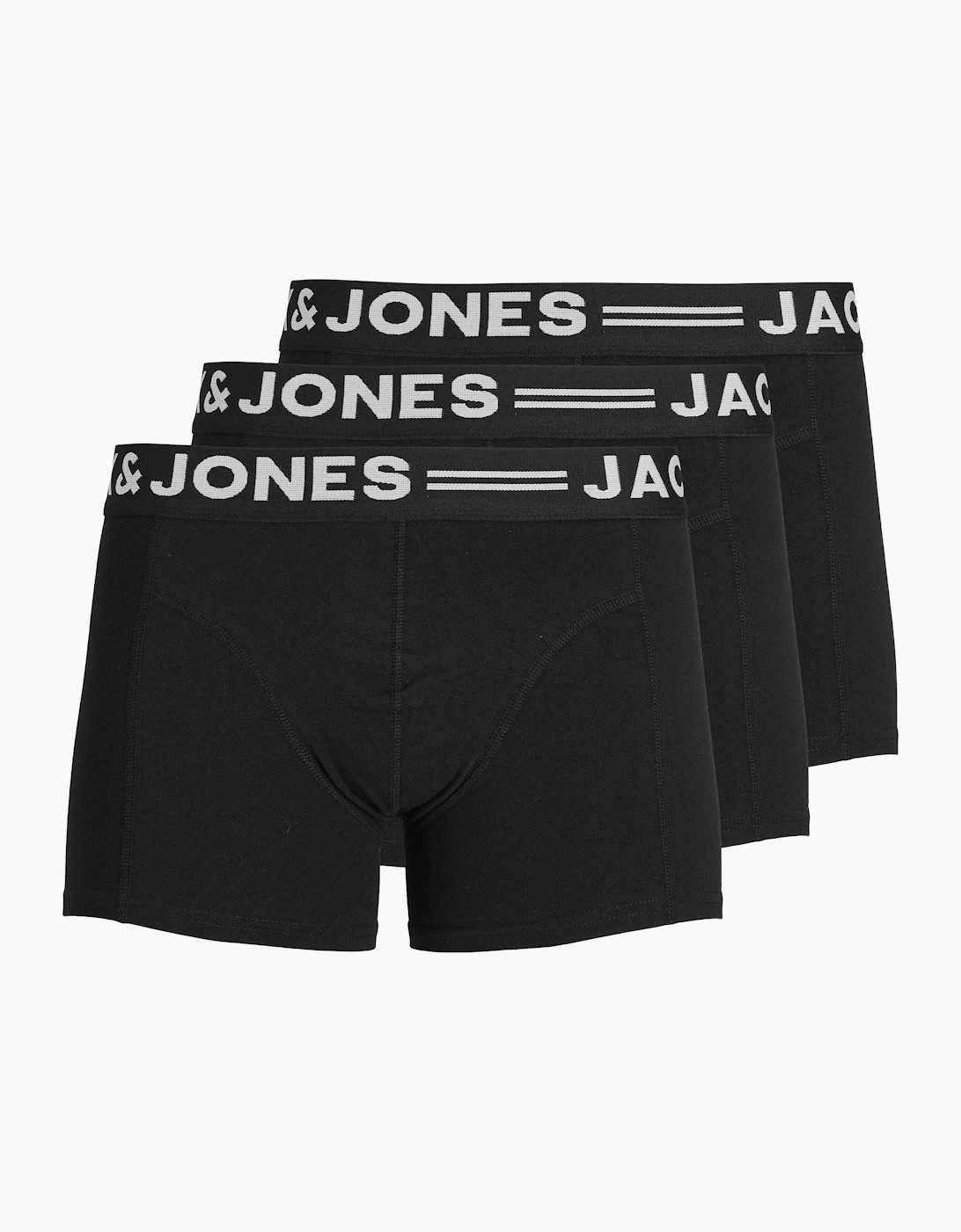 Jack & Jones Mens Sense 3 Pack Boxer Shorts