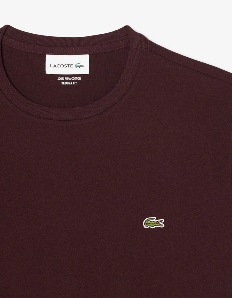 Lacoste Mens Crew Neck Pima Cotton Jersey T-Shirt - Oxalis 3KE