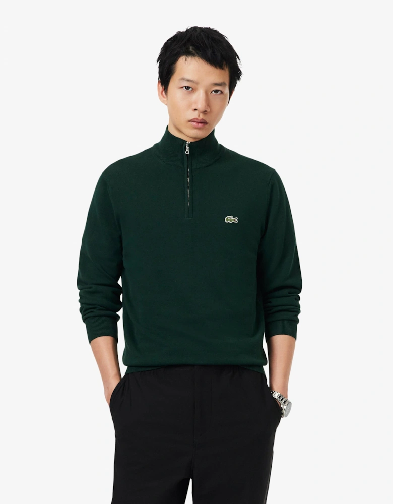 Lacoste Half Zip Logo Mens Sweatshirt - Sinople YZP