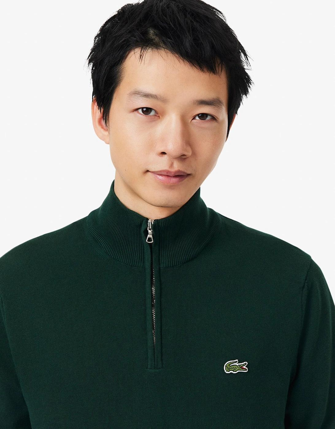 Lacoste Half Zip Logo Mens Sweatshirt - Sinople YZP