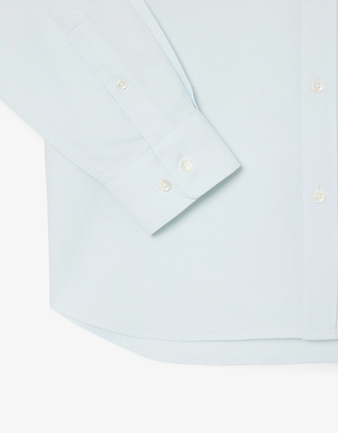 Lacoste Casual Oxford Mens Long Sleeve Shirt - Rill/White MR8