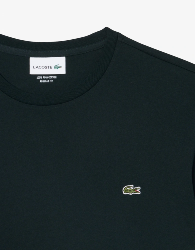Lacoste Mens Crew Neck Pima Cotton Jersey T-Shirt - Dark Varech GJP