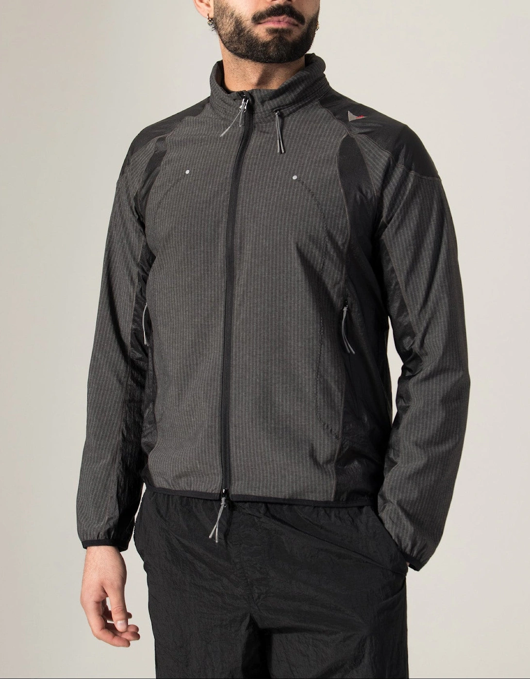 Numb Pinstriped Hooded Wind Jacket