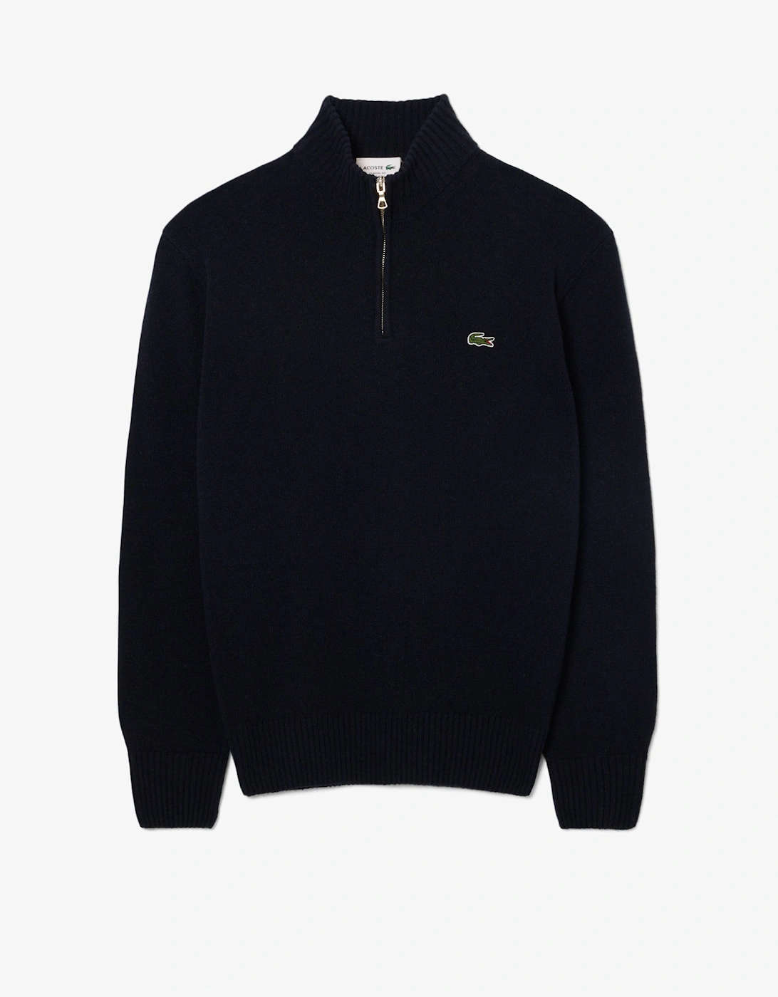 Lacoste Half-Zip Mens Merino Sweatshirt - Navy Blue 166