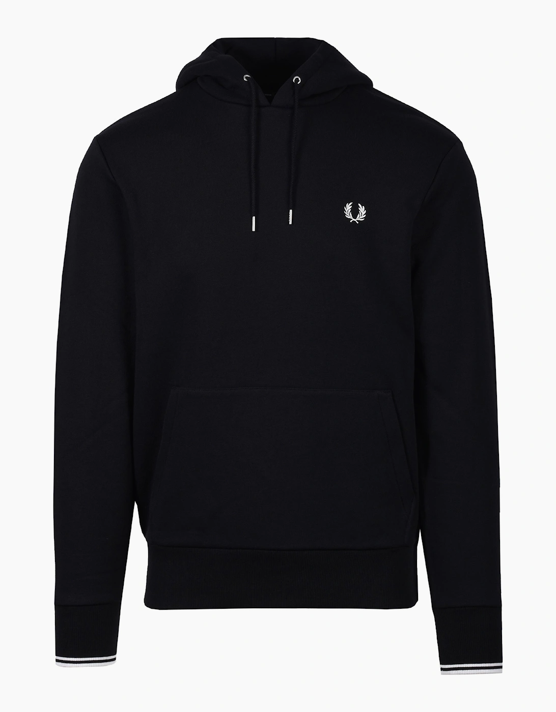 Fred Perry Tipped Hooded Sweatshirt Black