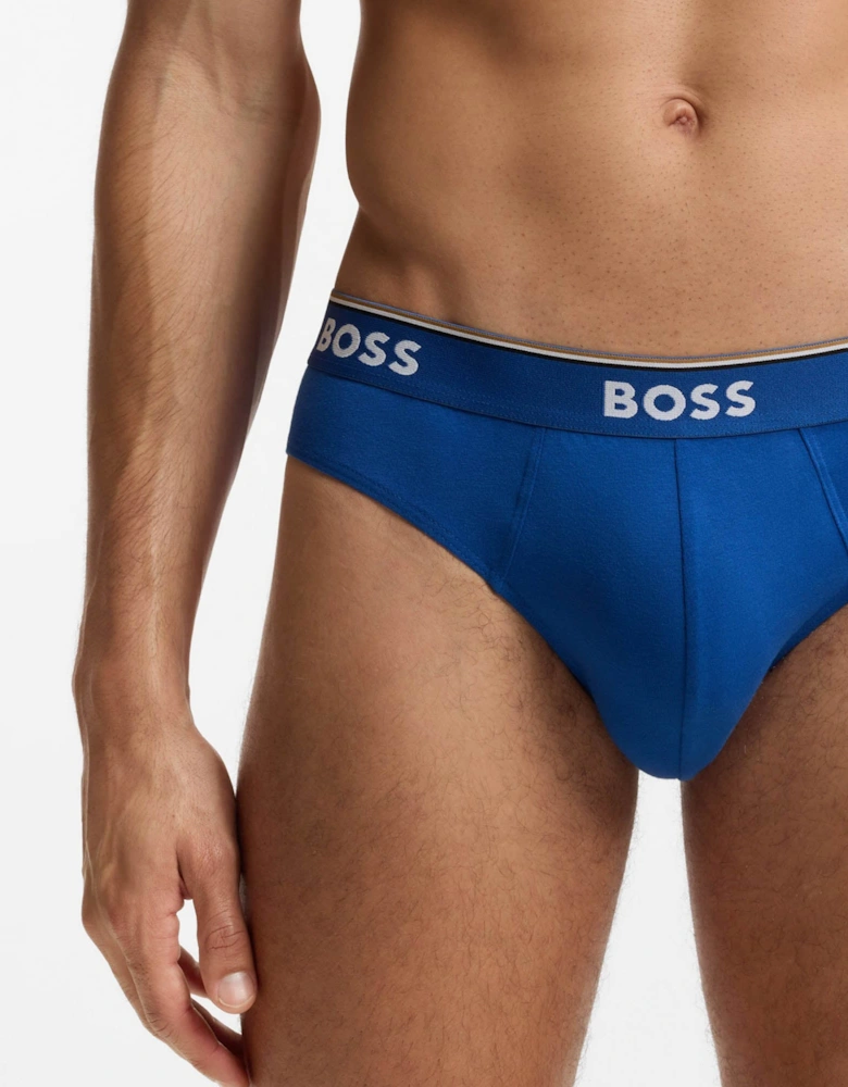 BOSS Orange 3 Pack Mens Power Briefs - Open Blue 487