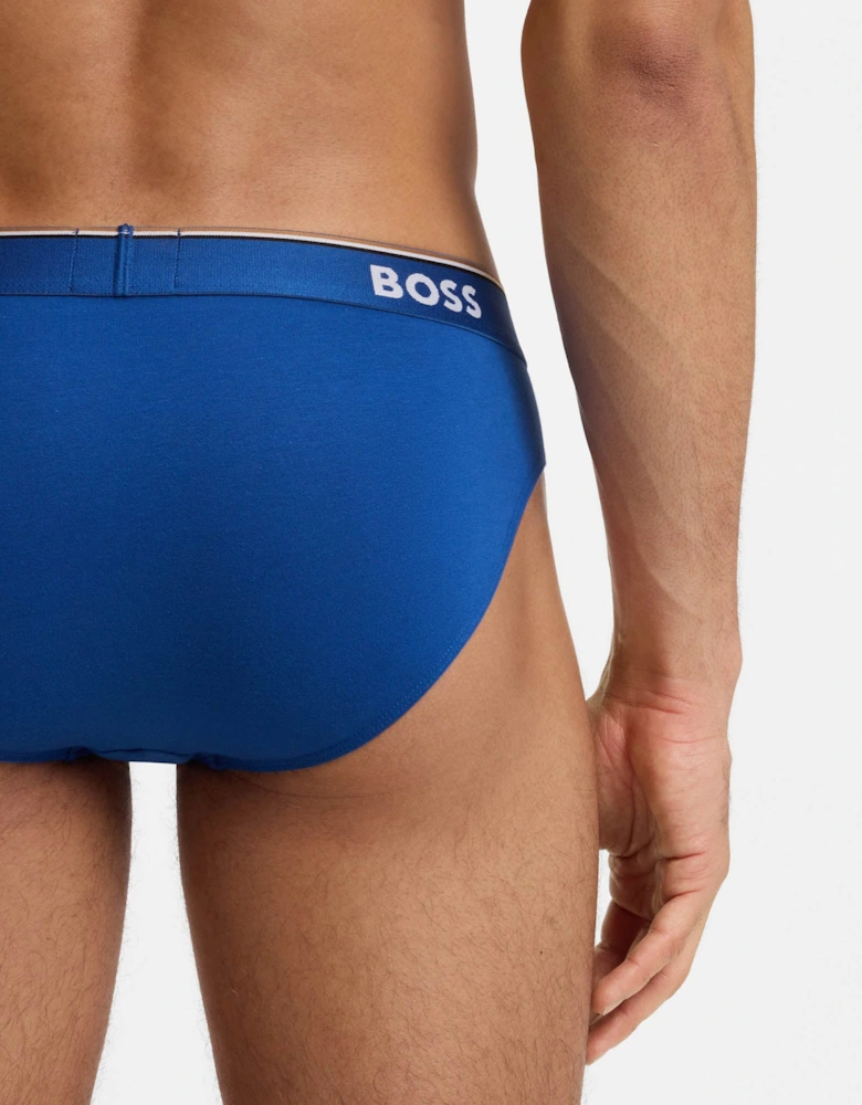 BOSS Orange 3 Pack Mens Power Briefs - Open Blue 487