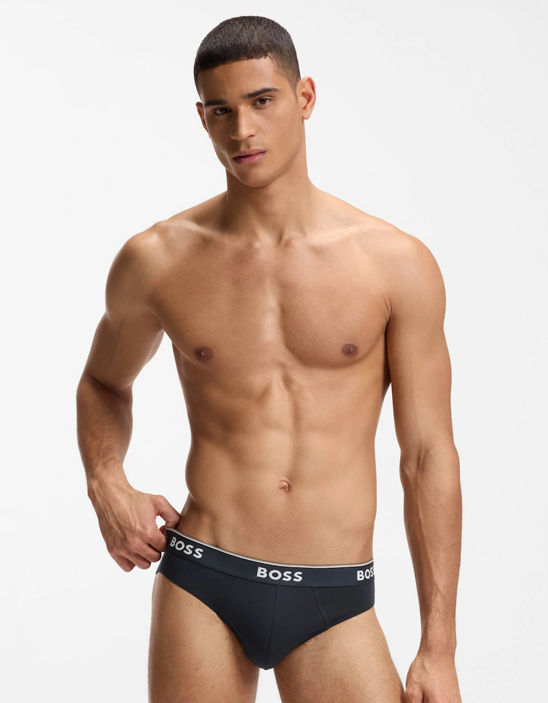 BOSS Orange 3 Pack Mens Power Briefs - Open Blue 487