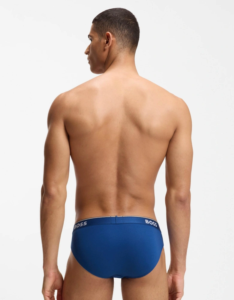 BOSS Orange 3 Pack Mens Power Briefs - Open Blue 487