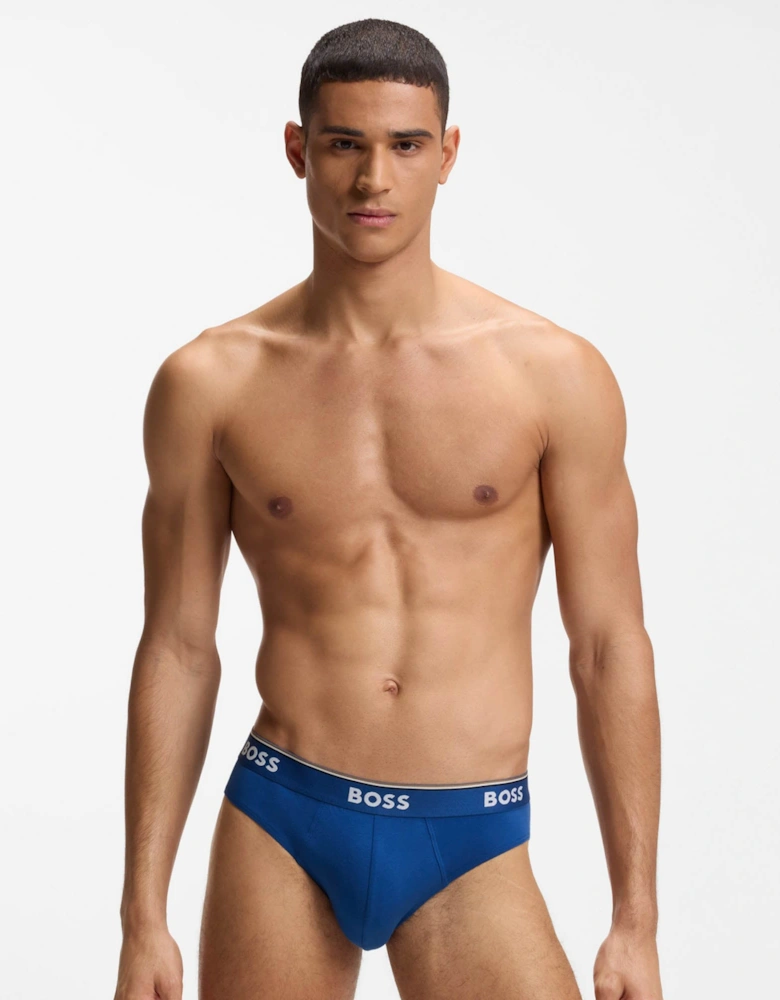 BOSS Orange 3 Pack Mens Power Briefs - Open Blue 487