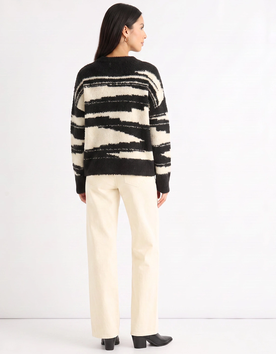 Mono Abstract Oversized Recycle Mix Knit Jumper